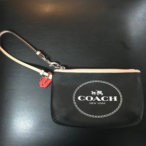 Coach leather wristlet
